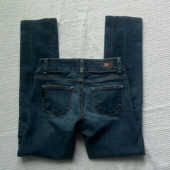 PAIGE  Women's Stright Leg Low Rise  Slim Fit Medium Wash Jeans sz 26 - Picture 8 of 12